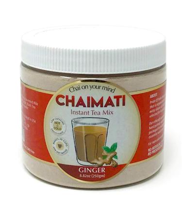 ChaiMati - Ginger Chai Latte - Powdered Instant Tea Premix 8.82oz (250gm) Jar Ginger Chai Latte 250 g (Pack of 1)