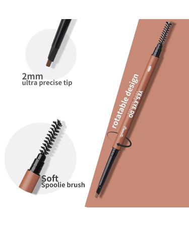 Smudgeproof Gray Eyebrow Pencil for Older Women | Waterproof Dual-ended Makeup Pen with Brush Spoolie for Precise Definition | Longlasting Automatic Eye Brow Makeup - Buy Online on SooperMarket.com