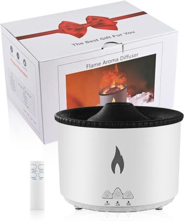 SEAAN Volcano Jellyfish Mist Humidifier 360ml Pro - Pulsating/Continuous Modes, Dual Night Light, Remote Control - Ideal for Bedroom - Buy Online on SooperMarket.com