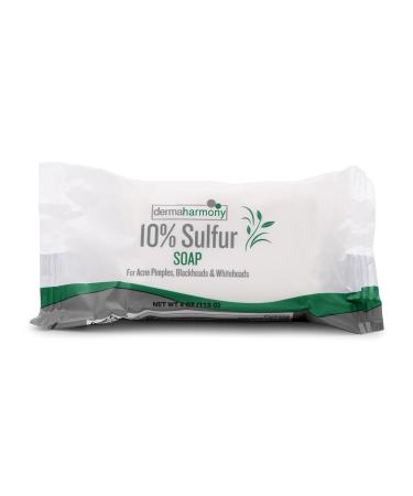 Dermaharmony 10% Sulfur with Tea Tree Oil Acne Bar Soap (4 oz)