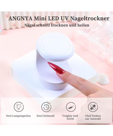 Buy Mini LED UV Nail Dryer | Portable 16W USB Nail Lamp for Gel Nails & Manicure Tools - White - Buy Online on SooperMarket.com