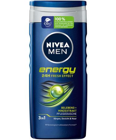 Nivea Men Energy Shower Gel  250 ml Energy - biodegradable formula.
