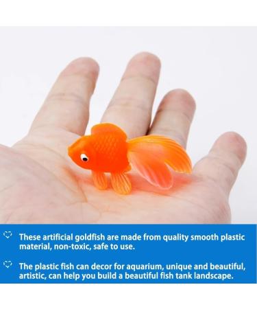 Zlxft 14pcs Neon Artificial Fish - Soft Rubber Aquarium Decor & Cat Toys | Realistic Floating Goldfish Ornaments for Aquariums - Buy Online on SooperMarket.com