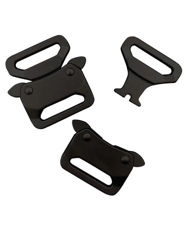 Paracord Bracelet Buckles 2 Pack Metal Side Quick Release Tactical Belt Buckle DIY Necklace Bag Accessories TXZWJZ (Black 5/8in (16mm)) Black 5/8in (16mm)