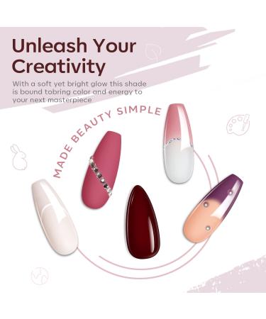 Modelones Polygel Nail Set - 6 Colors (Nude Pink Purple) | Quick Extension & Nail Art for Starters | Elegant Purple 15ml - International Shipping - Buy Online on SooperMarket.com