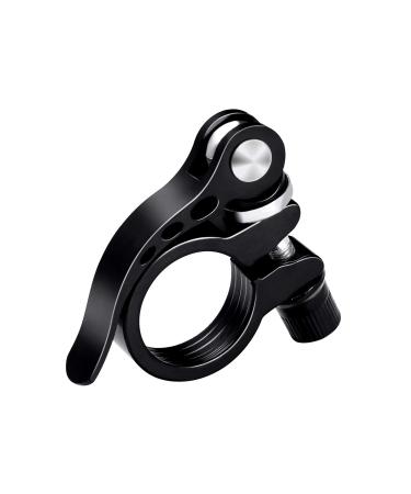 WINOMO 28.6mm Bicycle Seat Clamp Aluminum Alloy Road MTB Cycling Bike Bicycle Quick Release Seatpost Clamp Black 28.6mm