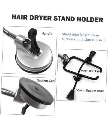Alipis Adjustable Blow Bathroom Storage Suction Hair Stand Cup Steel Holder Dryer Rack Hands - Buy Online on SooperMarket.com