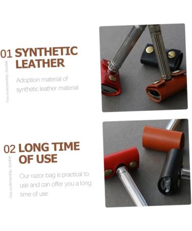 Skisuno 3 Party Razor Etui - Durable Razor Shell & Accessories | Portable Leather Razor Storage Case - Buy Online on SooperMarket.com