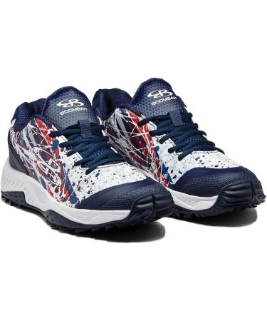 Boombah Men's Dart Splash Turf Shoes - Navy/Red/White - Size 10.5 - Buy Online on SooperMarket.com