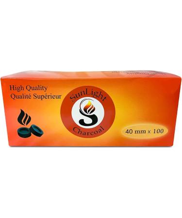 Charcoal Tablets for Incense - Quick Light Coal Disks 40mm Rolls - Slow Burn Briquettes - Instant Lighting (100 Pack) - Buy Online on SooperMarket.com