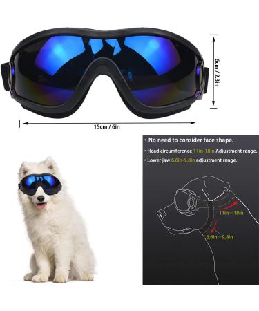 Buy Queerelele Dog Sunglasses - Anti-UV Waterproof Windproof | Fashionable Protective Glasses for Small & Medium Dogs (Black) - Buy Online on SooperMarket.com