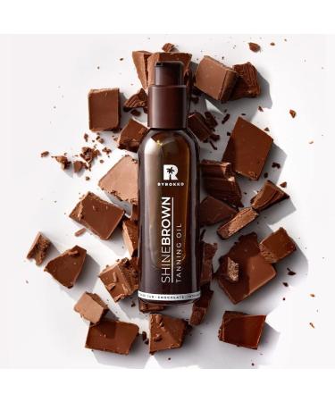 BYROKKO Original Shine Brown Chocolate Tanning Oil 145 ml | Nourishing and Deeply Moisturizing Tan Accelerator with Natural Carrot Oil and Vitamin E | Use in the Sun or in Sunbeds Chocolate 4.9 Fl Oz (Pack of 1)