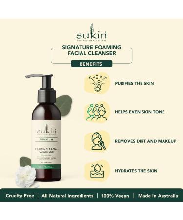 Sukin Foaming Facial Cleanser 4.23 fl oz - Natural, Sulfate-Free Skincare - Buy Online on SooperMarket.com
