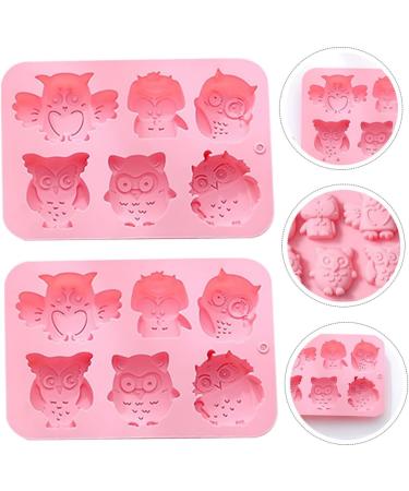 MAGICLULU 10 Pcs Baking Cake Mold Chocolate Mold Candy Chocolate Owl Soap Molds Silicone Mold Silicone Soap Animal Cookie Silicone Baking Mold Owl Candy Molds to Bake Silica Gel Tool 19.9x13.8cmx5pcs Pinkx5pcs - Buy Online on SooperMarket.com