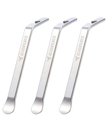 corki Bike Tire Lever,Stainless Steel Bicycle Levers Tire Changing Tool Bicycle Tire Removal Tools Silver 3-PCS