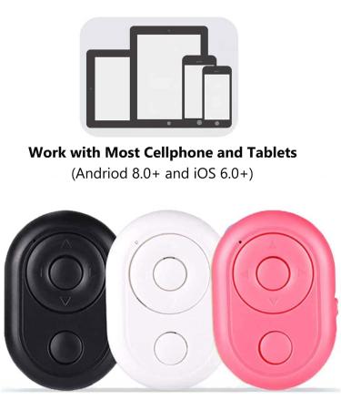 Bluetooth Remote & Page Turner Control for Cellphones/Tablets - Scroll Tiktok Videos, Play/Pause Functions - Andriod 8.0+ and iOS 6.0+ Compatible - Buy Online on SooperMarket.com