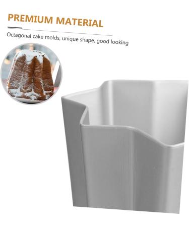 ABOOFAN 4 Pcs Octagonal Cake Mold DIY Cupcake Baking Mold Cake Mold Aluminum Alloy 3D Ring Dessert - Buy Online on SooperMarket.com