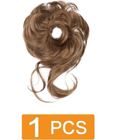 Prinfantasy Dirty Blonde Messy Bun Hair Piece | High Heat Resistant Synthetic Updo Scrunchie for Women | Ponytail Extension Curly Fake Hair Buns - GBFQ007 - Buy Online on SooperMarket.com