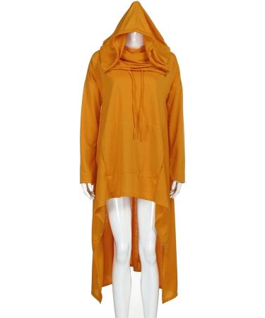 Women's Plus Size Irregular Zip Hoodie Sweatshirt - White/Yellow - 5XL - Buy Online on SooperMarket.com