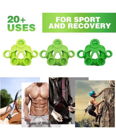 Autuwt Finger Trainer 6-Set | Hand Grip Strengthener & Muscle Trainer | Improve Grip & Hand Strength - Green - Buy Online on SooperMarket.com