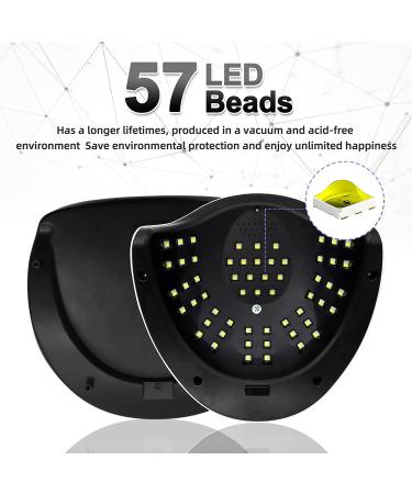 LKE UV Nail Lamp 220W | 4 Timers | Gel Nail Dryer for Gel Polish Kit | Professional Nail Art Tools | Automatic Sensor | Black - Buy Online on SooperMarket.com
