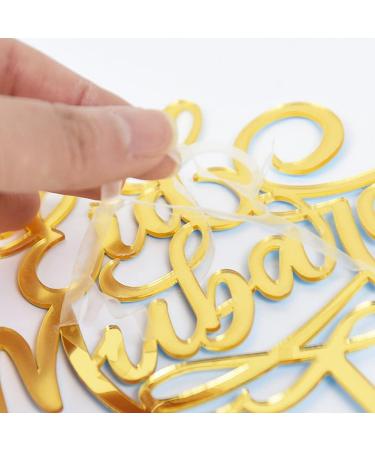 Eid Mubarak Cake Toppers Golden Ramadan Cake Topper Acrylic Moon Cake Topper for Islamic Muslim Festival Decorations - Buy Online on SooperMarket.com