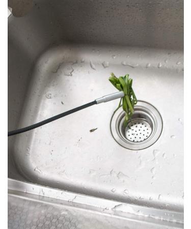 63 Inch Drain Pipe Cleaner - Effective Drain Auger & Hair Catcher for Kitchen Bathroom Tub & Toilet Clog Removal - Buy Online on SooperMarket.com