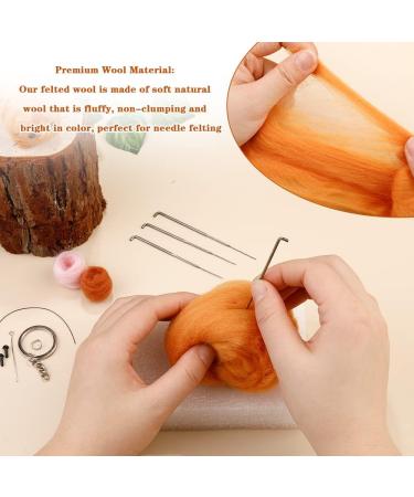Needle Felting Starter Kit for DIY Ragdoll Cat & Garfield Keychains - Includes Felting Tools and Instructions - Buy Online on SooperMarket.com