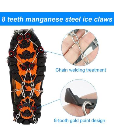 Zjrung Spikes for Mountain Shoes - 16x16cm Black Ice Claws for Snow & Hiking - Ultimate Outdoor Shoe Chains for Climbing & Slippery Conditions - Buy Online on SooperMarket.com