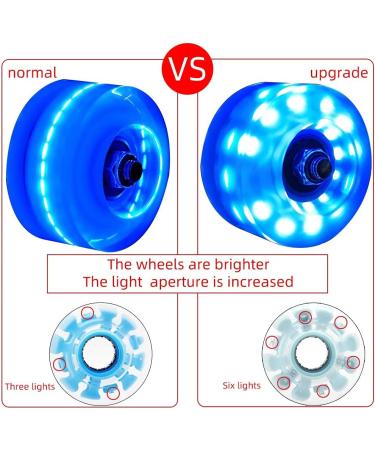 Nezylaf 4 Pack Light up Roller Skate Wheels 32x58mm 78A with Bearings - Indoor/Outdoor Skating & Skateboard Accessories - Buy Online on SooperMarket.com
