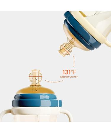 POTATO PPSU 8 oz Blue Baby Sippy Cup with Weight Straw Spill Proof - Toddler Learner Cup with Handle for Girls - Water Bottle for Babies - Buy Online on SooperMarket.com