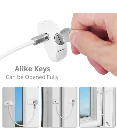 eSynic 4Pc Window Restrictors - Child Safety Locks for UPVC Windows - White Style-B - Buy Online on SooperMarket.com