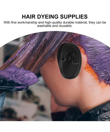 KALLORY Hair Dye Ear Cover Earmuffs - 8PCS Black Pink - Salon & Home Hairdressing Accessory - Buy Online on SooperMarket.com