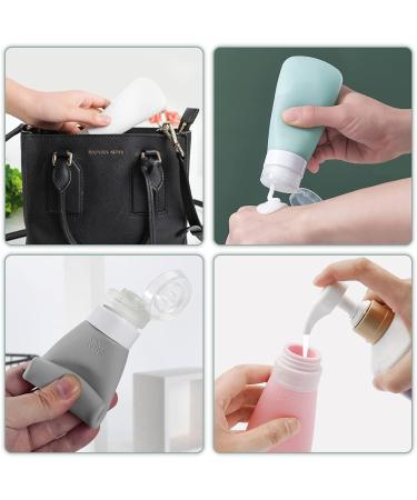8-Piece Silicone Travel Bottles Set - Leak-Proof Reusable Containers with Transparent Bag for Shampoo Cream and Body Care (60ml) - Buy Online on SooperMarket.com