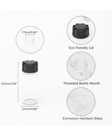 10ml Glass Vials - Transparent Colorless Pack of 10 - Ideal for DIY Crafts & Storage | International Shipping Available - Buy Online on SooperMarket.com