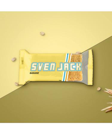 Sven Jack Energy Cake - Banana Flavored Endurance Bar | High Protein Low Sugar Oatmeal Snack | 125g (12 Pack) for Athletes - Buy Online on SooperMarket.com