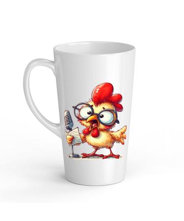 White Ceramic Kids Chicken Mug - Large 483 ml Perfect for Hot Chocolate or Milk Fun and Easy to Use