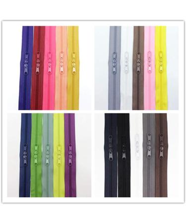 MebuZip 20PCS 20 Double Slider Nylon Coil Zippers - Assorted Colors - Buy Online on SooperMarket.com