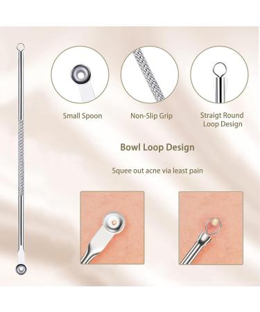 Pimple Popper Blackhead Remove Tool Comedone Extractor Tweezers Set Stainless Steel Acne Spot Pimple Popping Kit with Box(5 Piece) - Buy Online on SooperMarket.com