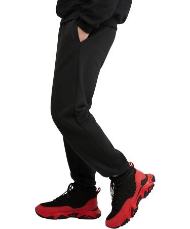 Hanes Men's Ultimate Cotton Fleece Sweatpants with Pockets - Medium Black - Buy Online on SooperMarket.com