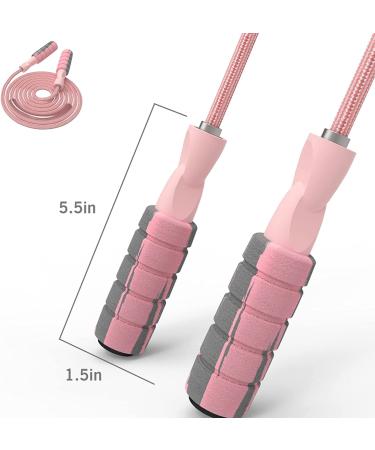 FITMYFAVO Adjustable Cotton Jump Rope for Women, Adults and Children - Pink - Buy Online on SooperMarket.com