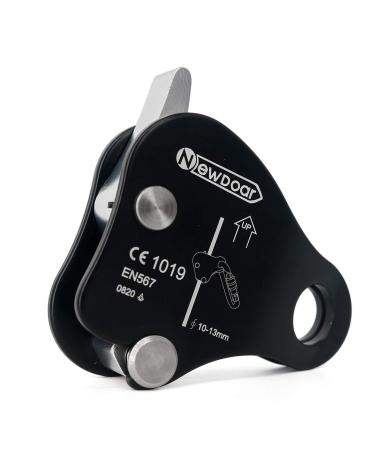 NewDoar Rope Grab Ascender Riser Adjuster Fits Rope for Rocking Climbing Protection Rescue Black