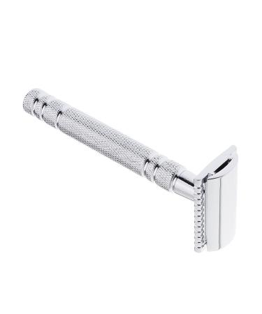 Predolo High-Quality Silver Safety Razor for Men Classic Double-Edged Design Perfect for a Luxurious Shave - Buy Online on SooperMarket.com