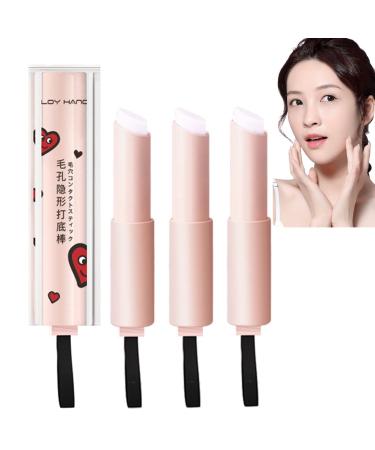 2023 New Magical Pore Eraser Waterproof Face Primer Stick  Loy Hanc Pore Eraser Stick  Matte Blur Stick Primer for Face  Poreless Make Up Primer  Hydrating Pore Eraser Foundation Cream (3Pcs)