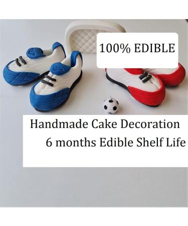 SugArt Blue Football boots Cake Topper Party Decor Fondant Fabulous Edible Icing Great for Kids Boy Girl 10 Year Old Easy To Use Icing Professional - Buy Online on SooperMarket.com