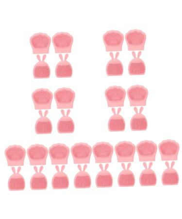 minkissy 32 Pcs Rabbit Ears Facial Brush Silicone Exfoliating Brush Hair Scalp Massager Facial Cleansing Pads Hand Held Massager Face Scrub Cleansing Brush Household Miss Silica Gel Pink Light Pinkx8pcs 7.5x7.5cmx8pcs