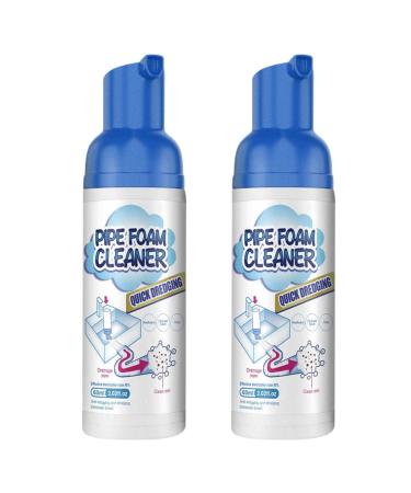 Drain Foam Cleaner Pipe Dredge Deodorant Foam Cleaner Powerful Sink and Drain Cleaner Drain Cleaner Hair Clog Remover for Kitchen Drain Sinks Tubs (2Pcs)