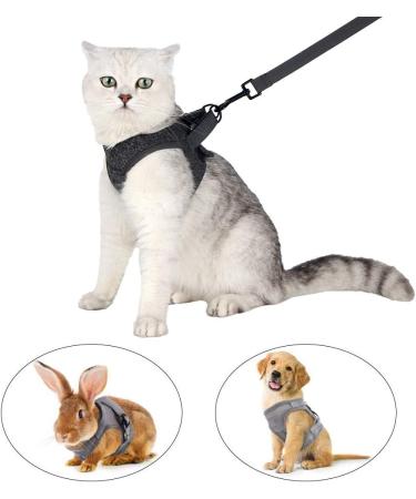Adjustable Soft Cat Dishes & Ultra-Light Escape Protection Vest for Kittens & Puppies - Gray (1 Pack) - Buy Online on SooperMarket.com