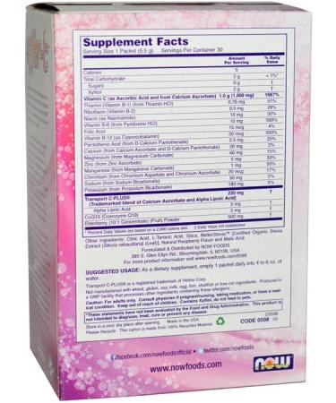 Now Foods Effer-C Elderberry Effervescent Drink Mix - 30 Packets (5.82 oz) | Immune Support - Buy Online on SooperMarket.com