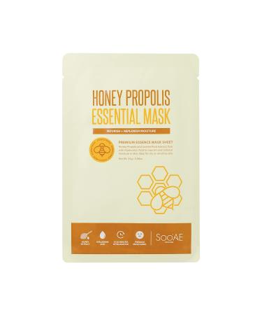 Soo AE Honey Propolis Essential Mask - 12 Count | Hydrating Face Mask for Glowing Skin - Ships Internationally - Buy Online on SooperMarket.com
